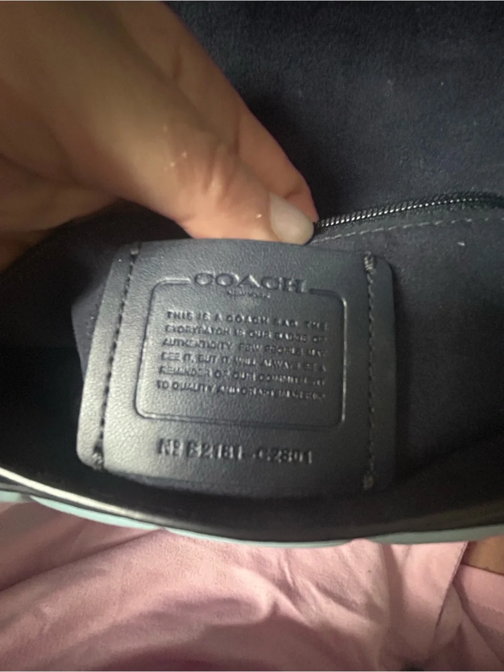 COACH Baby Blue Quilted Shoulder Bag